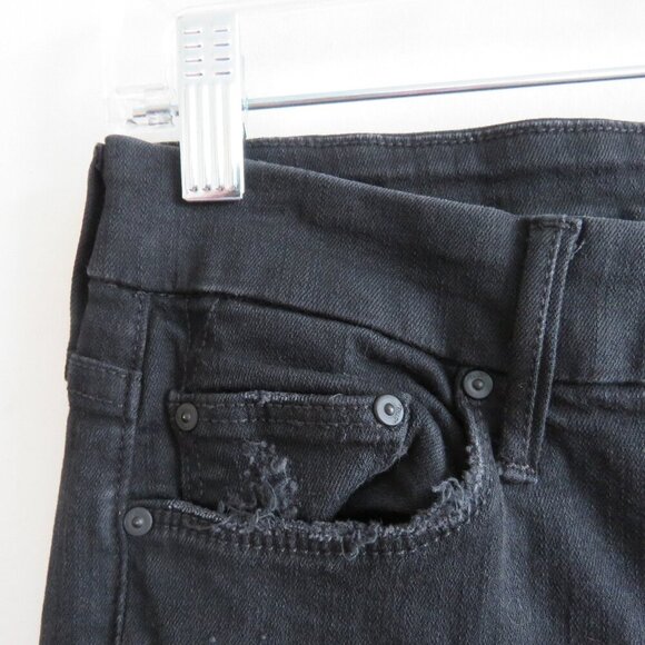 MOTHER Looker Ankle Fray Jeans in Guilty as Sin - Size 24 - Picture 7 of 15